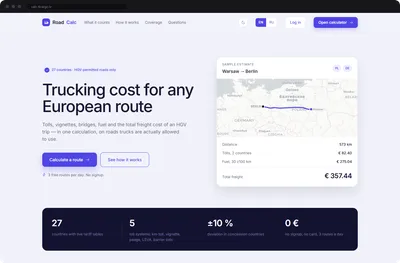 Road Calculator - Ceļu nodevu un maršrutu kalkulators